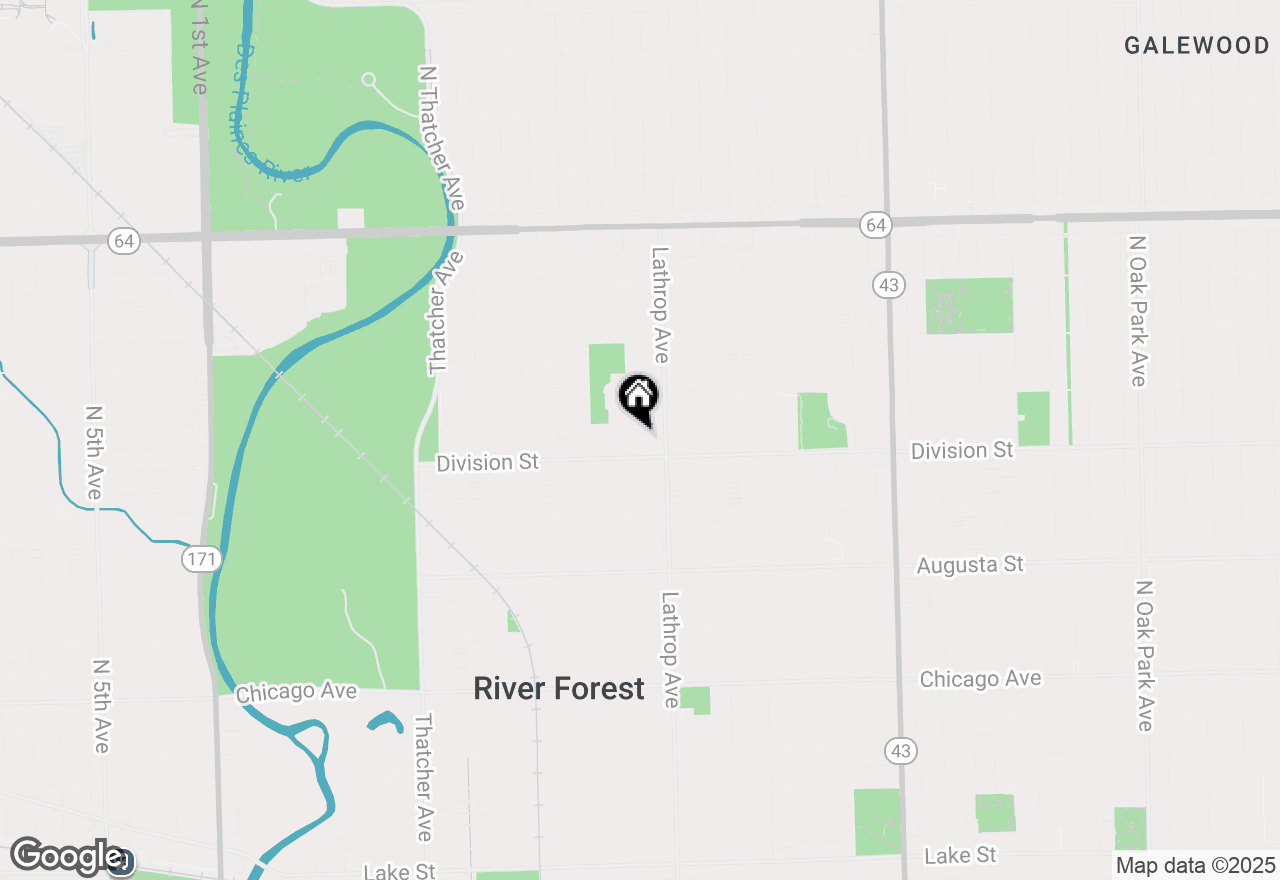 Map of 1215 Ashland Avenue, River Forest, IL 60305