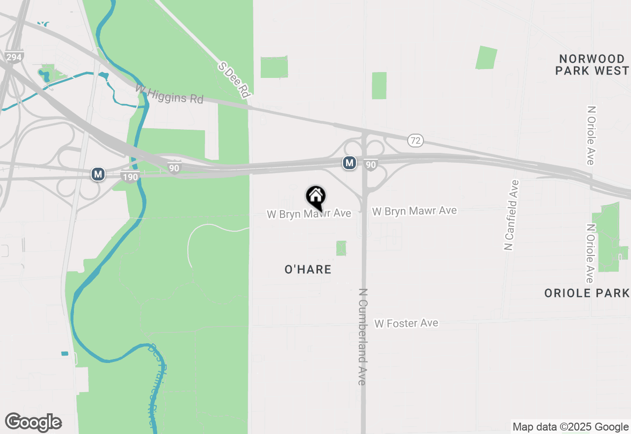 Map of 8541 W Bryn Mawr Avenue #2N, Chicago, IL 60631