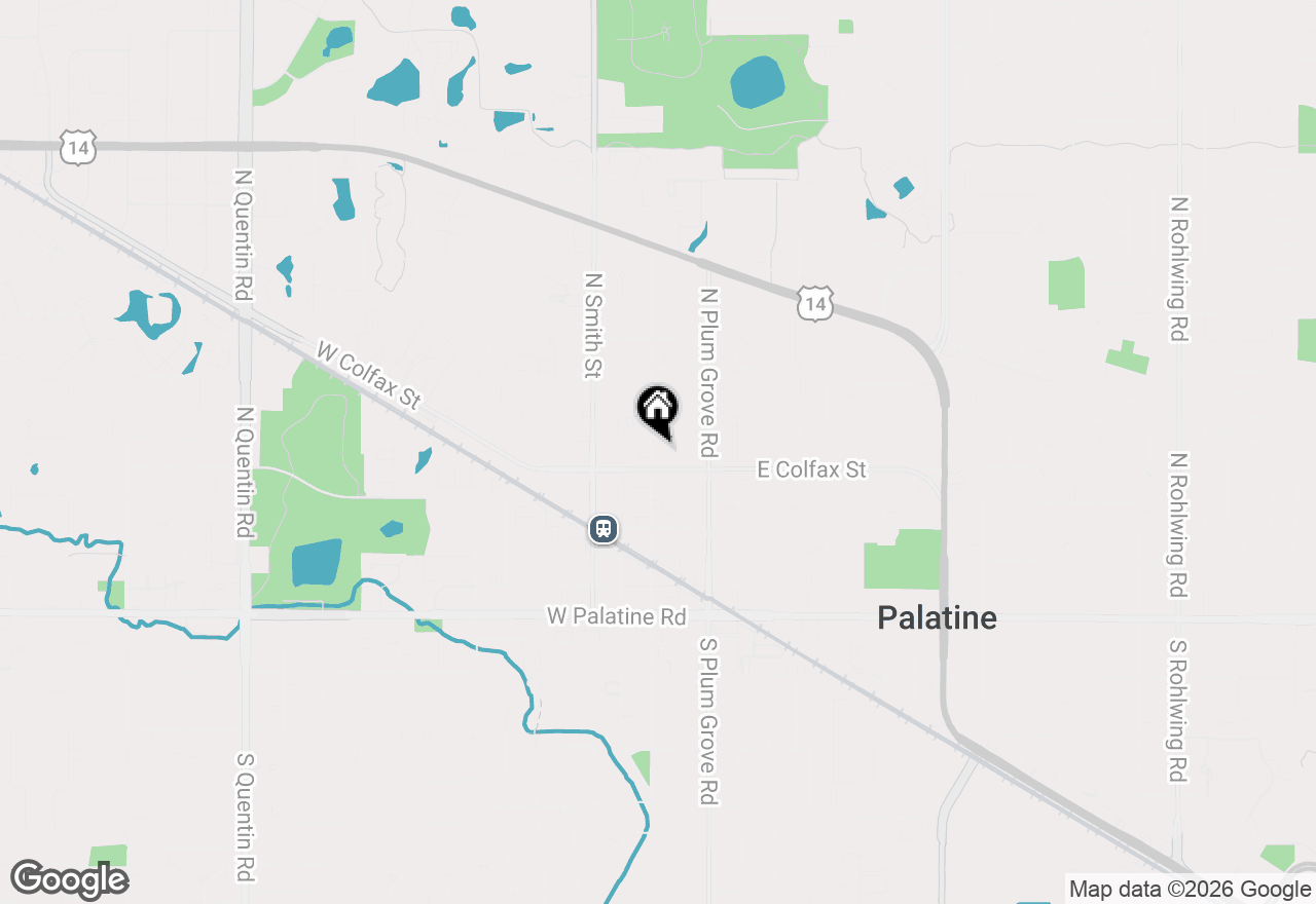 Map of 247 N Brockway Street, Palatine, IL 60067