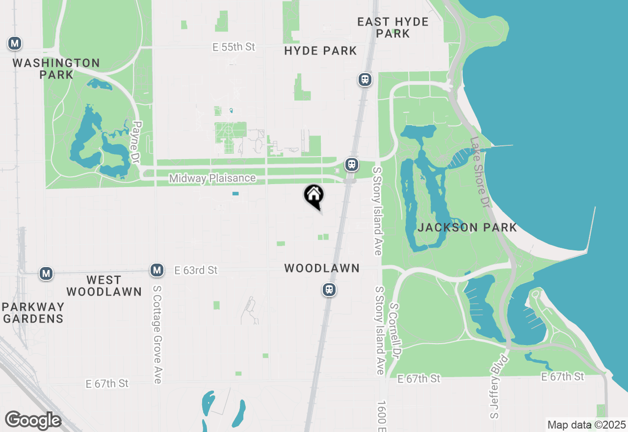 Map of 6104 S Dorchester Avenue #2S, Chicago, IL 60637