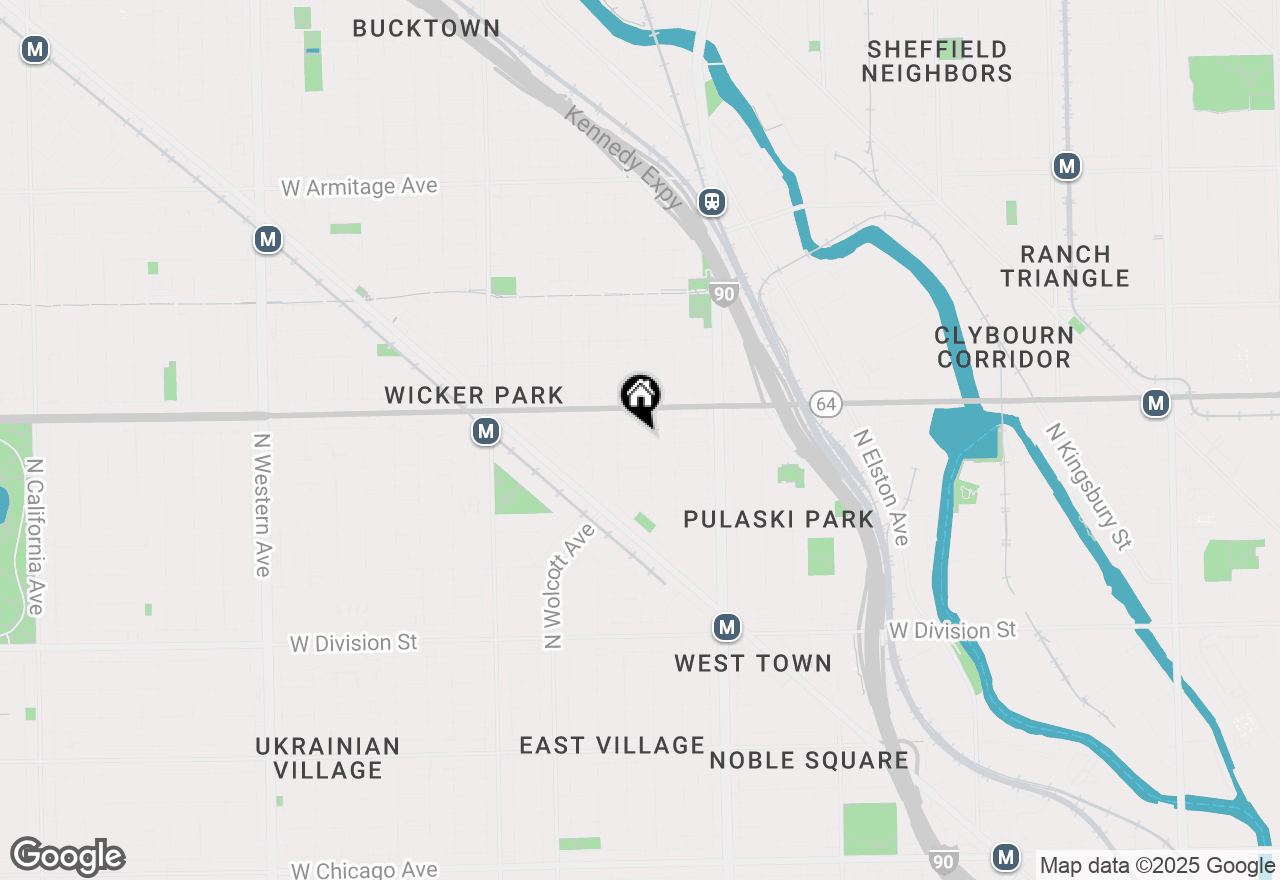 Map of 1723 W Pierce Avenue #3, Chicago, IL 60622