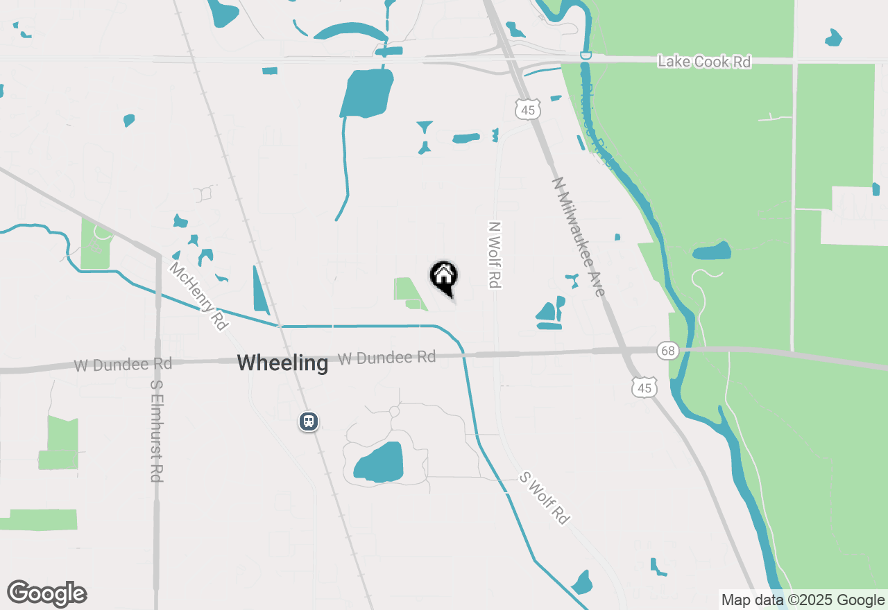 Map of 142 Glendale Street, Wheeling, IL 60090