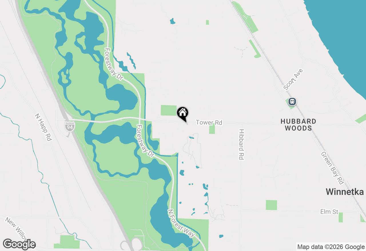 Map of 874 Boal Parkway, Winnetka, IL 60093