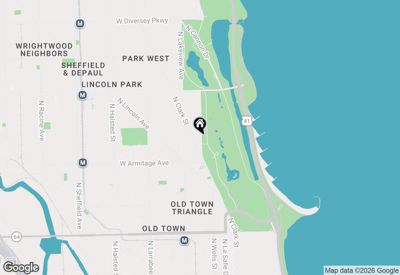 Map of 2120 N Lincoln Park West #15, Chicago, IL 60614