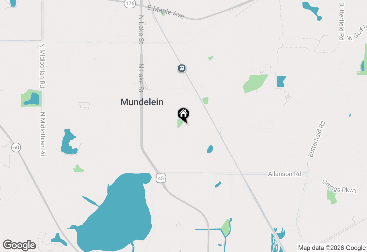 Map of 127 S Hawthorne Boulevard, Mundelein, IL 60060