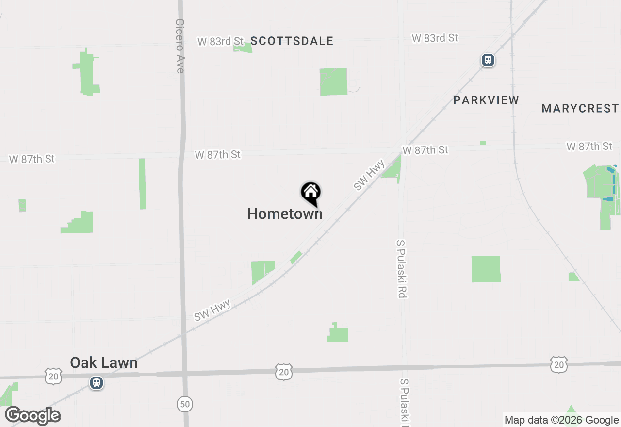 Map of 8871 S Beck Place, Hometown, IL 60456