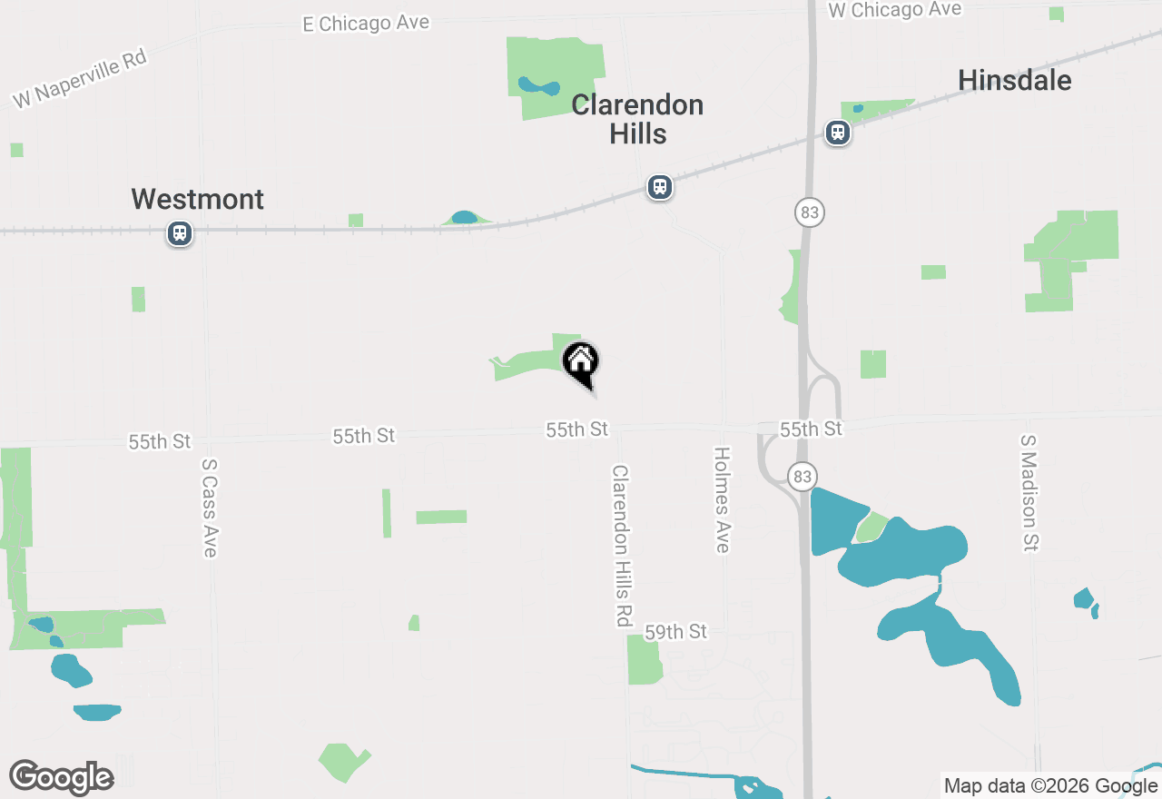 Map of 325 Ruby Street, Clarendon Hills, IL 60514