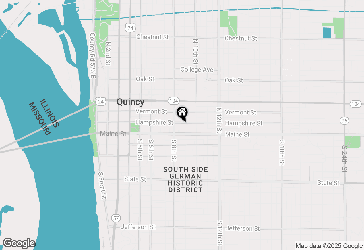 Map of 830 Hampshire, Quincy, IL 62301