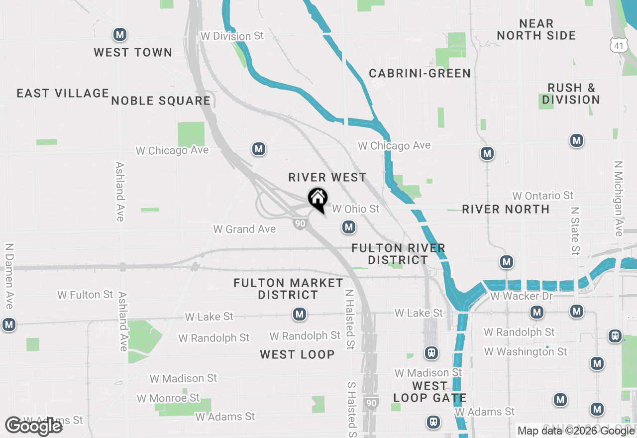 Map of 516 N Peoria Street, Chicago, IL 60642