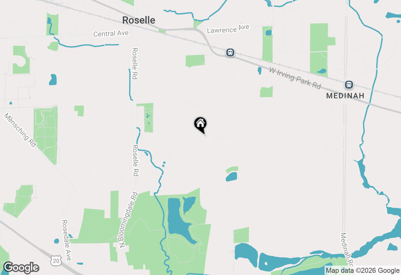 Map of 336 Orchard Terrace, Roselle, IL 60172