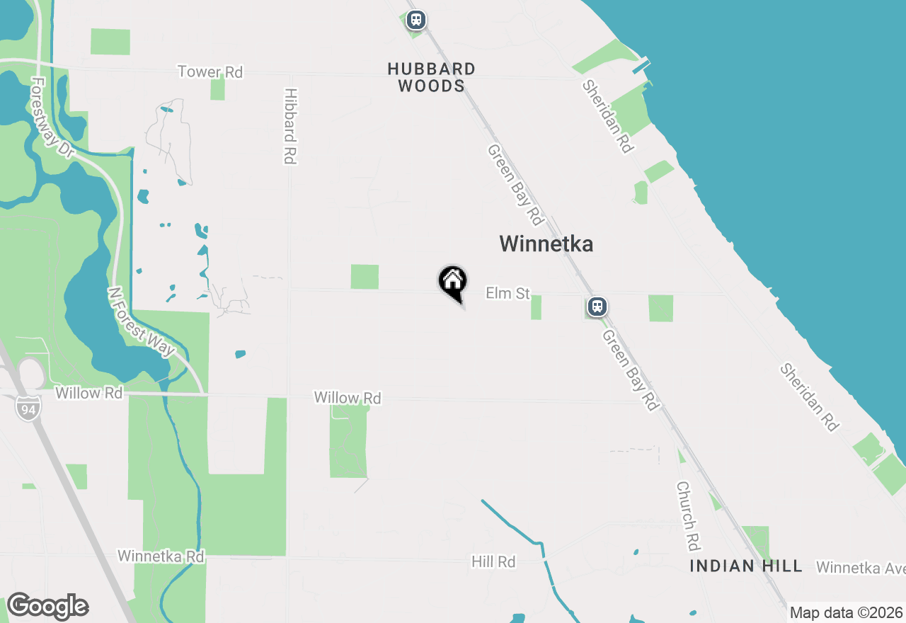 Map of 995 Oak Street, Winnetka, IL 60093
