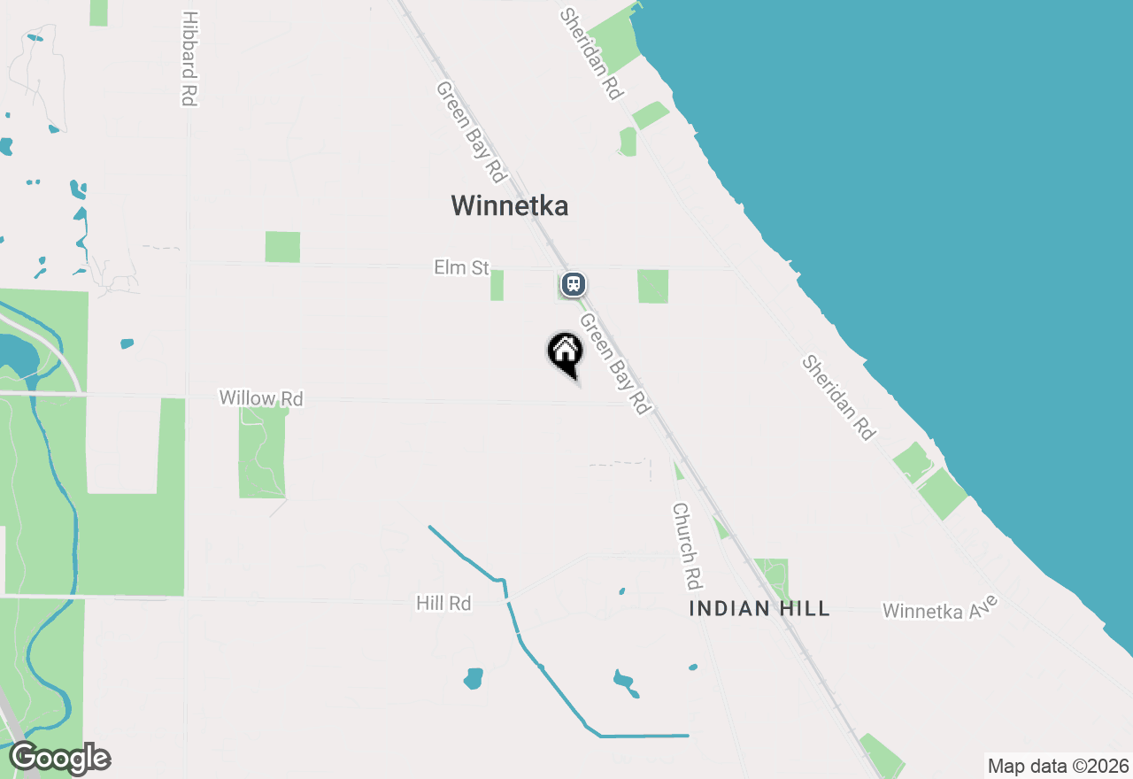 Map of 381 Linden Street, Winnetka, IL 60093