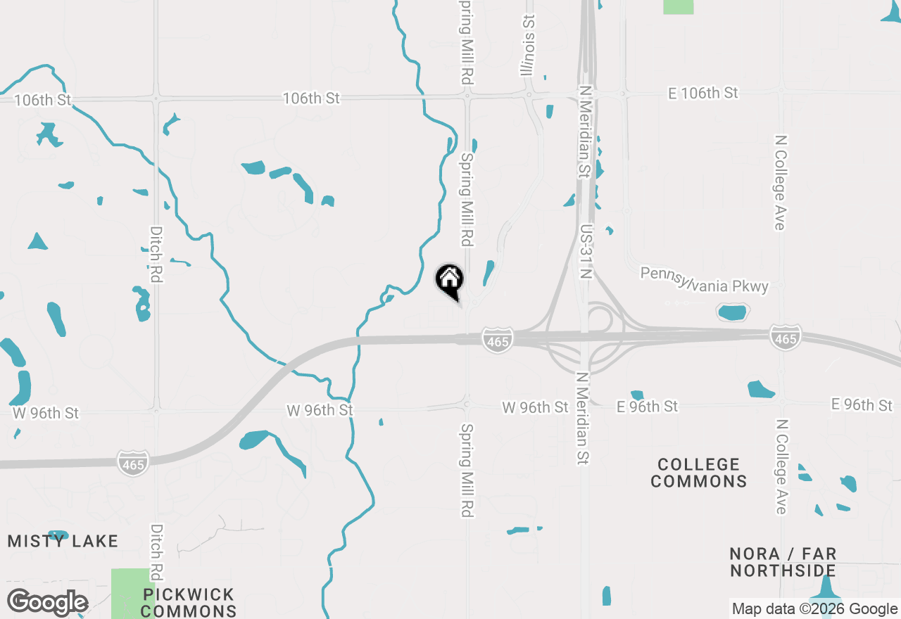 Map of 9896 Baneberry Lane, Carmel, IN 46290