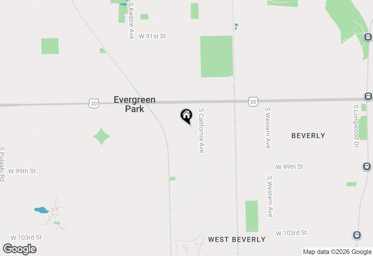 Map of 9635 S Francisco Avenue, Evergreen Park, IL 60805