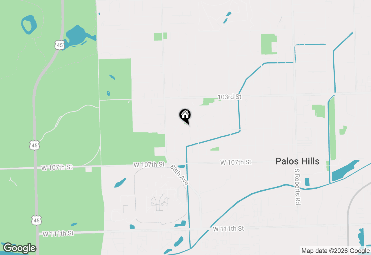 Map of 10456 S Stowe Court, Palos Hills, IL 60465