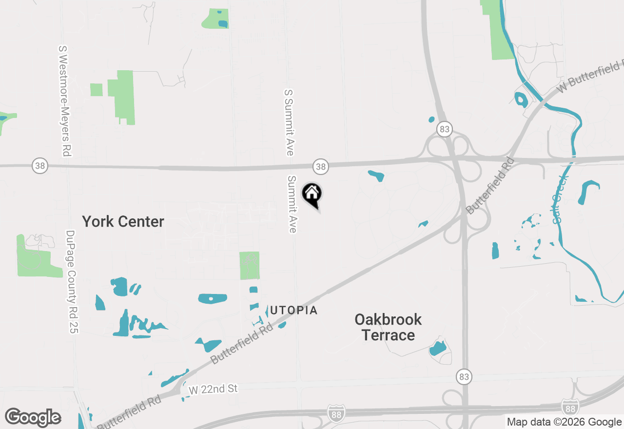 Map of 1S165 Buttercup Lane, Villa Park, IL 60181