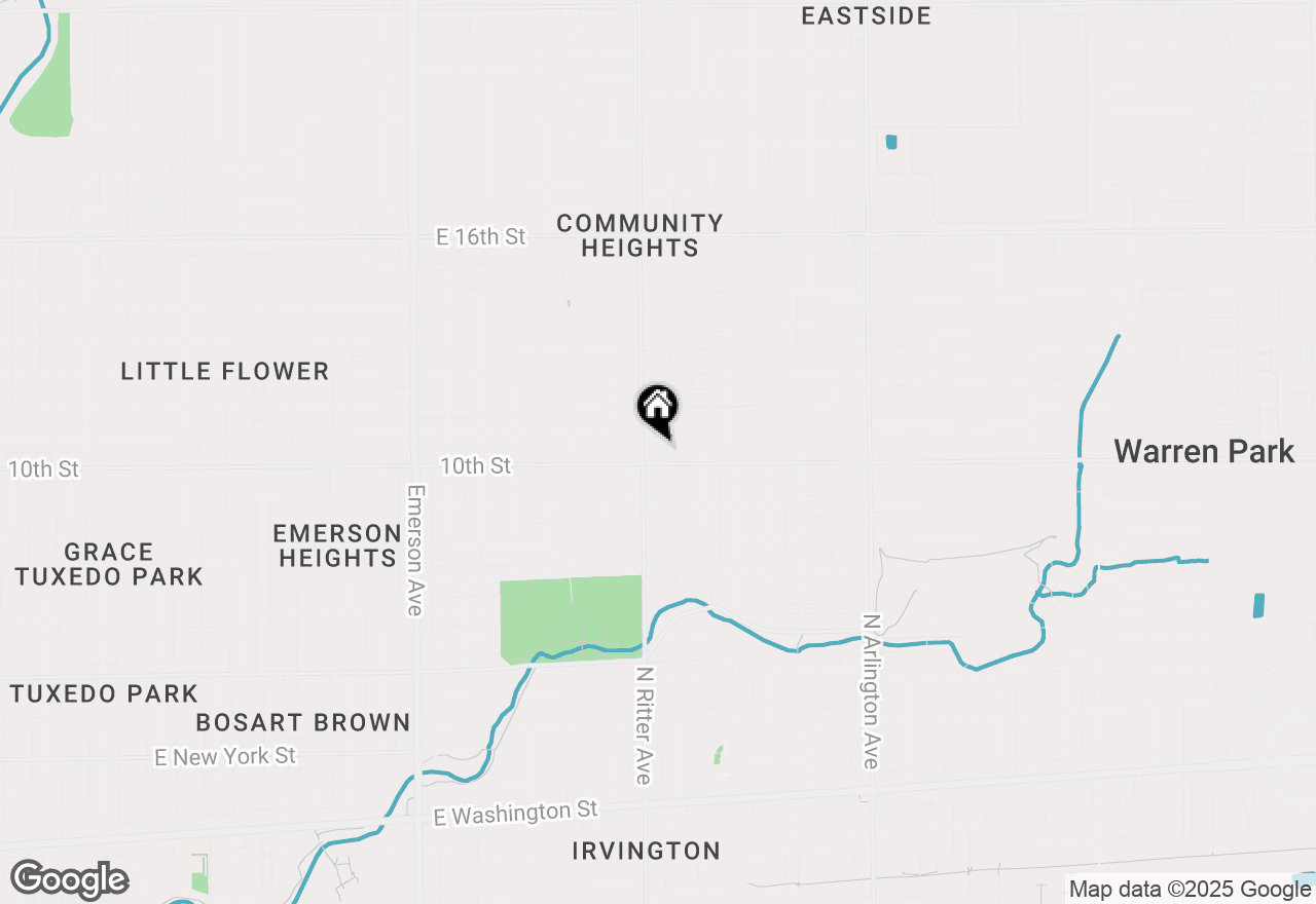 Map of 5520 E 10th Street, Indianapolis, IN 46219