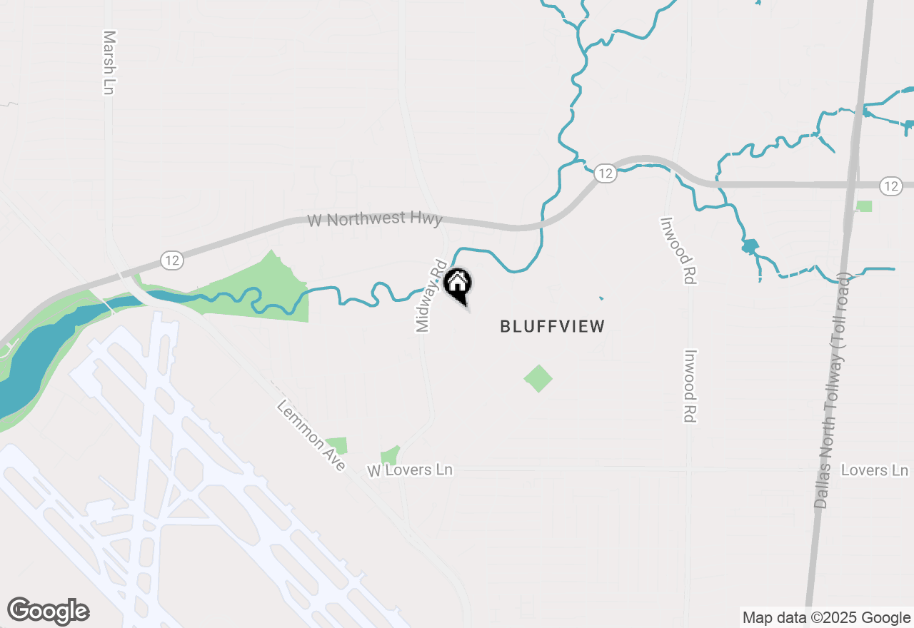 Map of 8738 Canyon Drive, Dallas, TX 75209