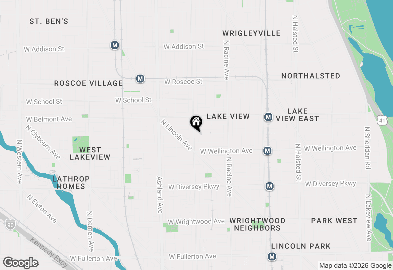 Map of 1359 W Barry Avenue #1R, Chicago, IL 60657
