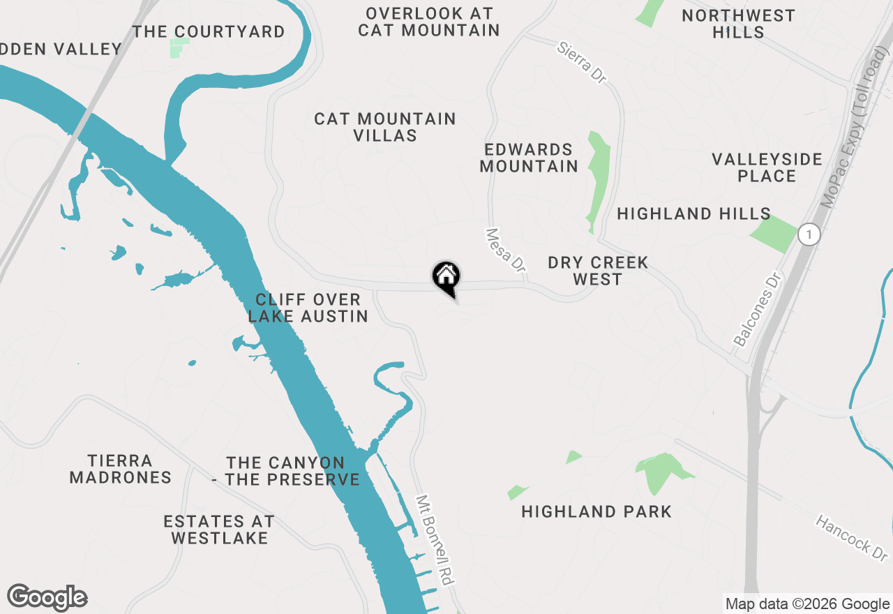 Map of 4303 Creek Ledge #B-1, Austin, TX 78731