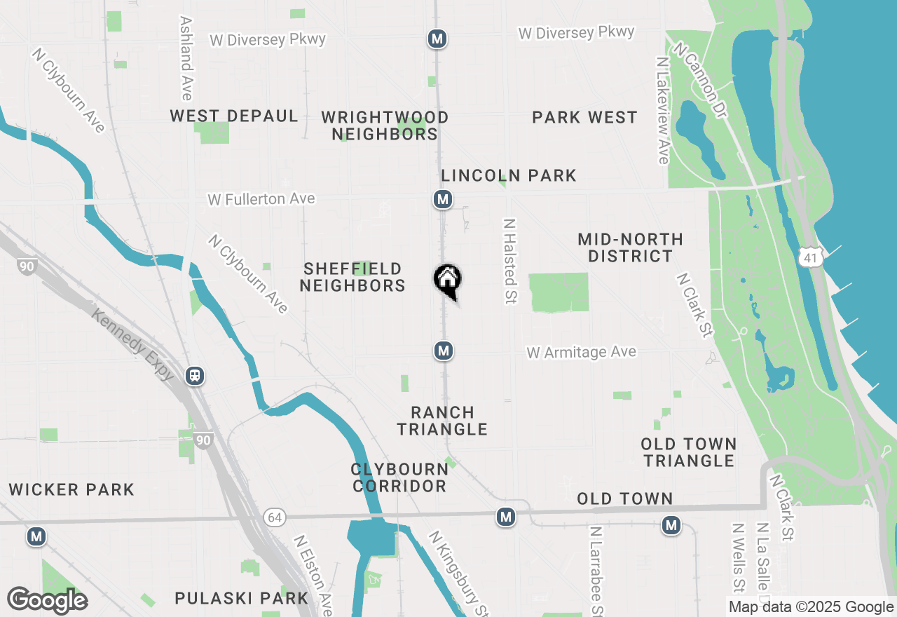 Map of 2106 N Bissell Street, Chicago, IL 60614