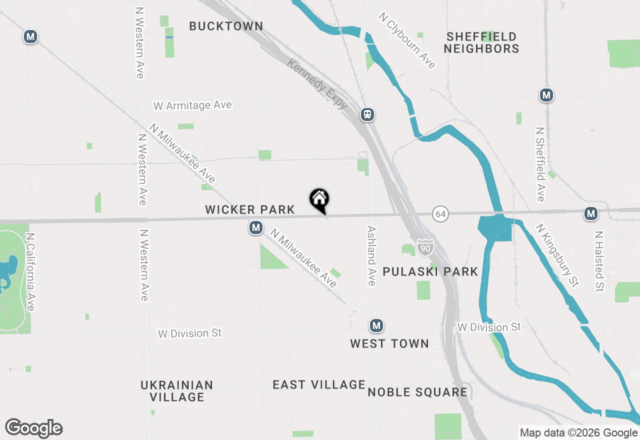 Map of 1555 N Wood Street #201, Chicago, IL 60622