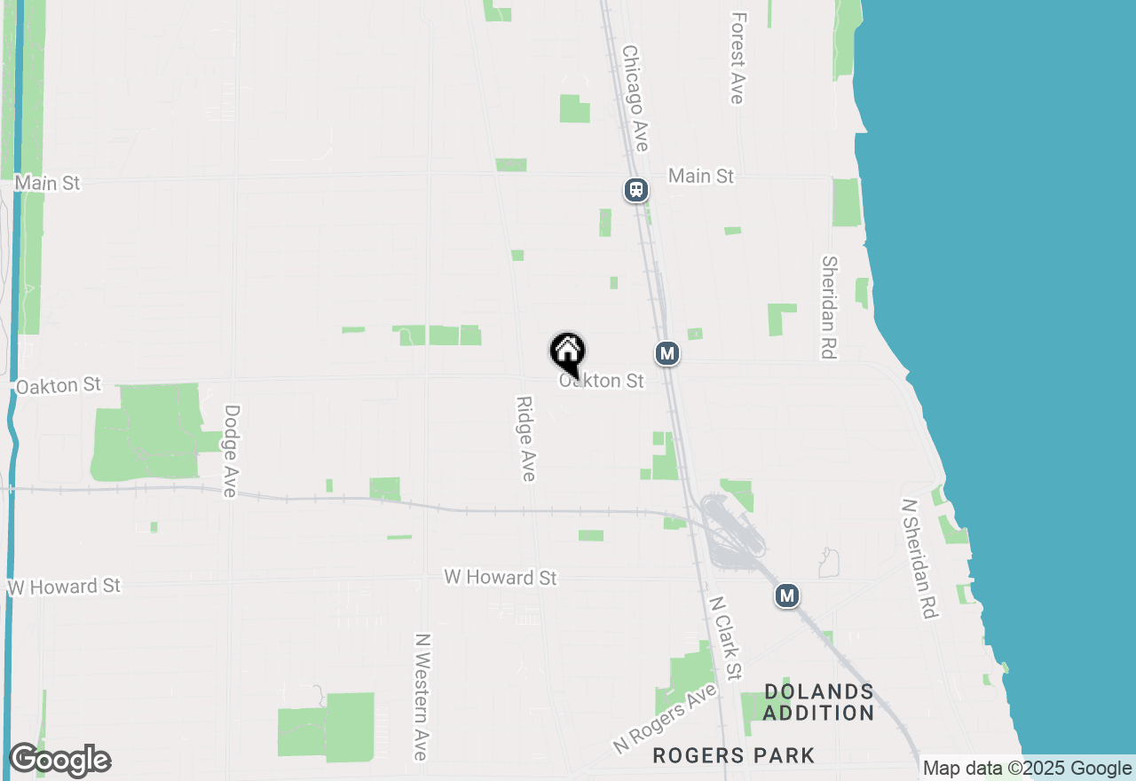 Map of 820 Oakton Street #5A, Evanston, IL 60202