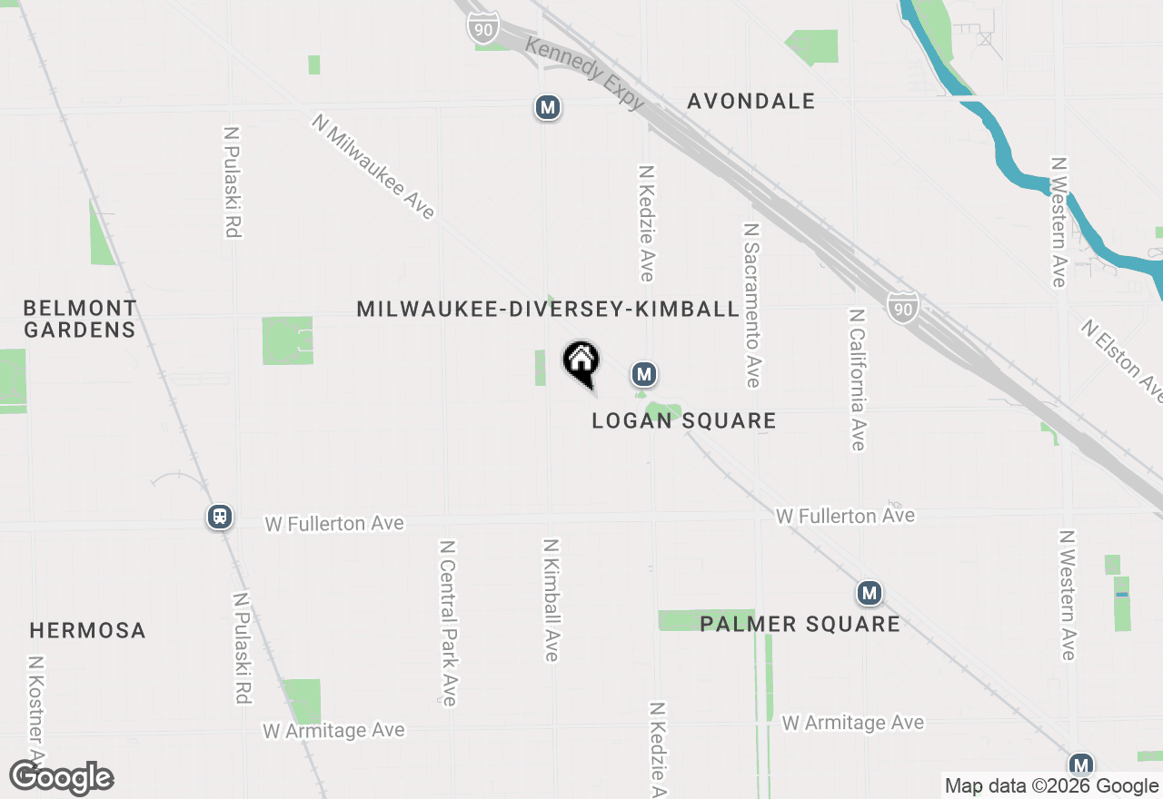 Map of 2615 N Spaulding Avenue #3E, Chicago, IL 60647