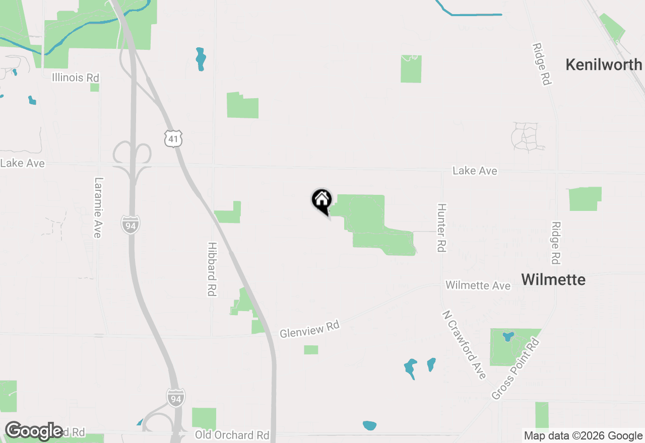 Map of 711 Locust Road, Wilmette, IL 60091