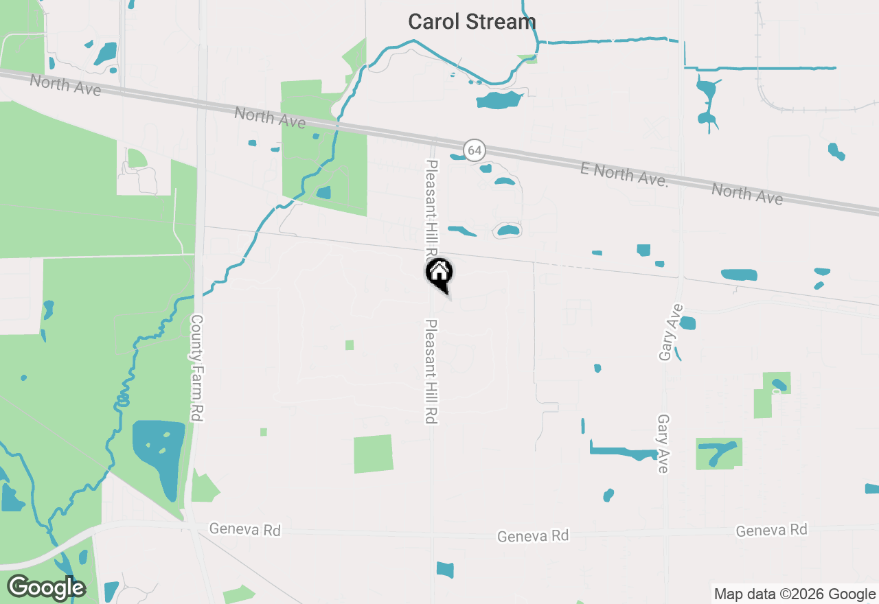 Map of 26W172 Klein Creek Drive, Winfield, IL 60190