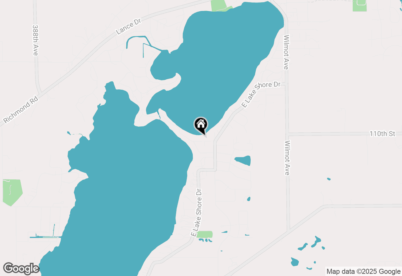 Map of 134 W Park Dr, Twin Lakes, WI 53181