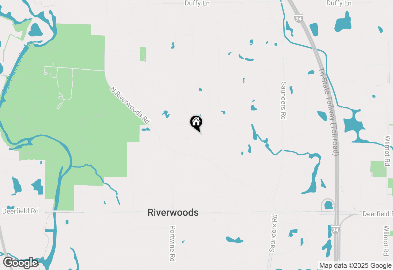 Map of 1 Woodland Court E, Riverwoods, IL 60015