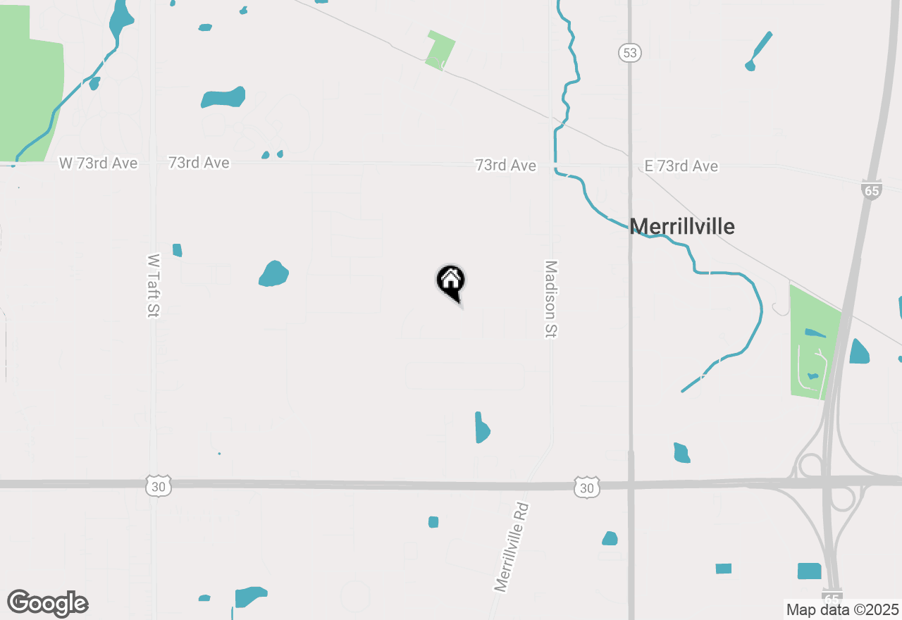 Map of 7610 Harrison Street, Merrillville, IN 46410