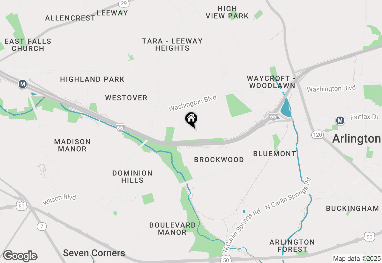 Map of 1035 N Kensington Street, Arlington, VA 22205