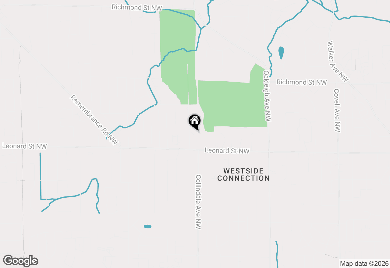 Map of 1296 Hillburn Avenue Nw, Grand Rapids, MI 49504