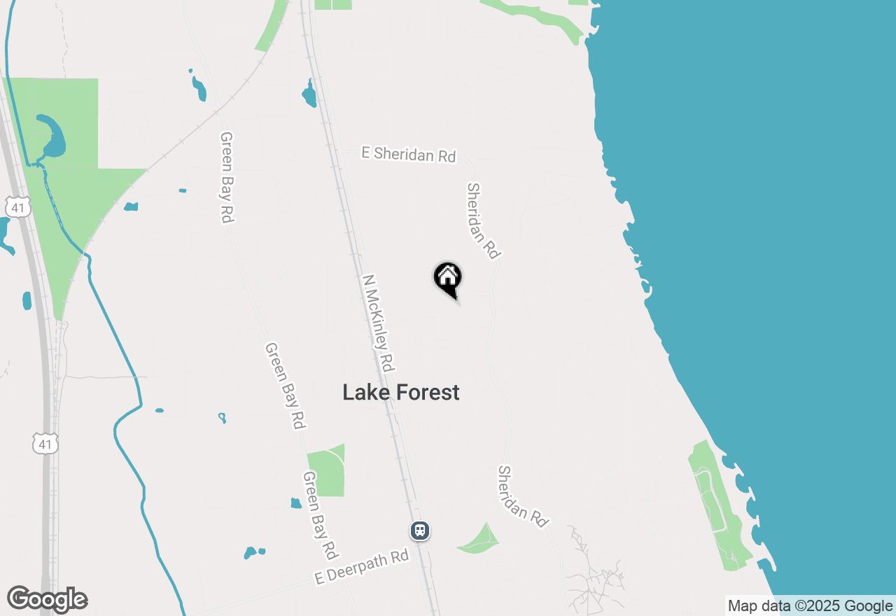 Map of 1261 Edgewood Road, Lake Forest, IL 60045