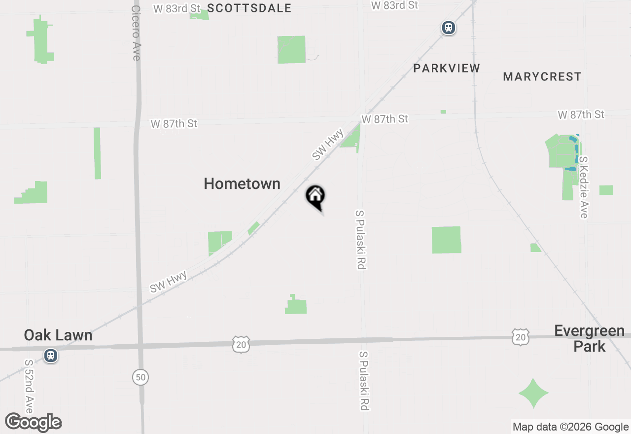 Map of 4136 W 90th Place, Hometown, IL 60456