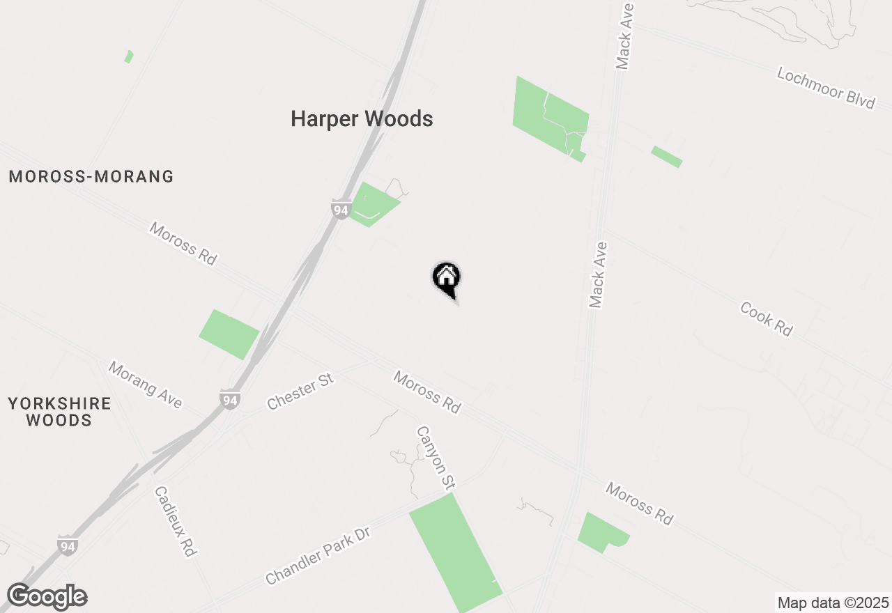 Map of 21553 Bournemouth Street, Harper Woods, MI 48225