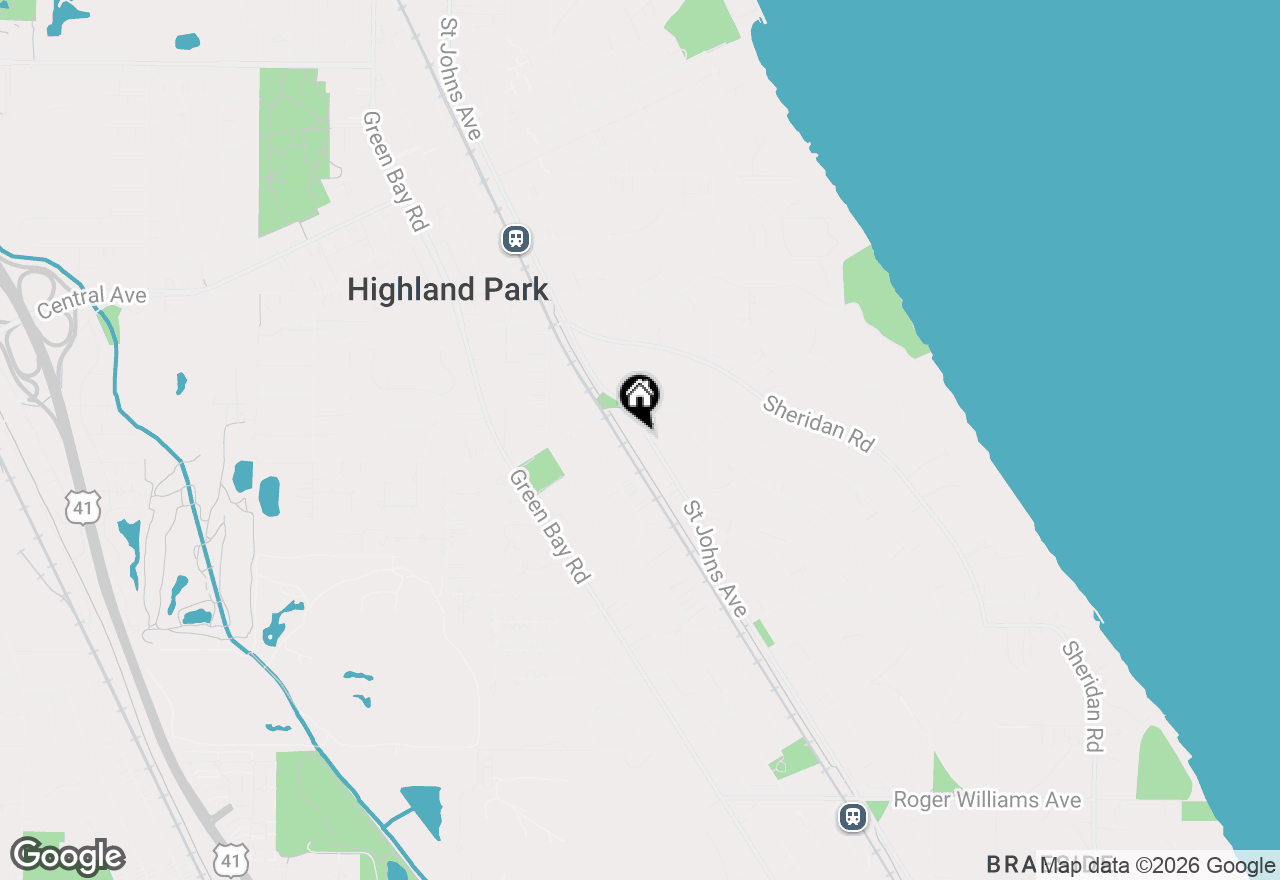 Map of 1350 Saint Johns Avenue, Highland Park, IL 60035