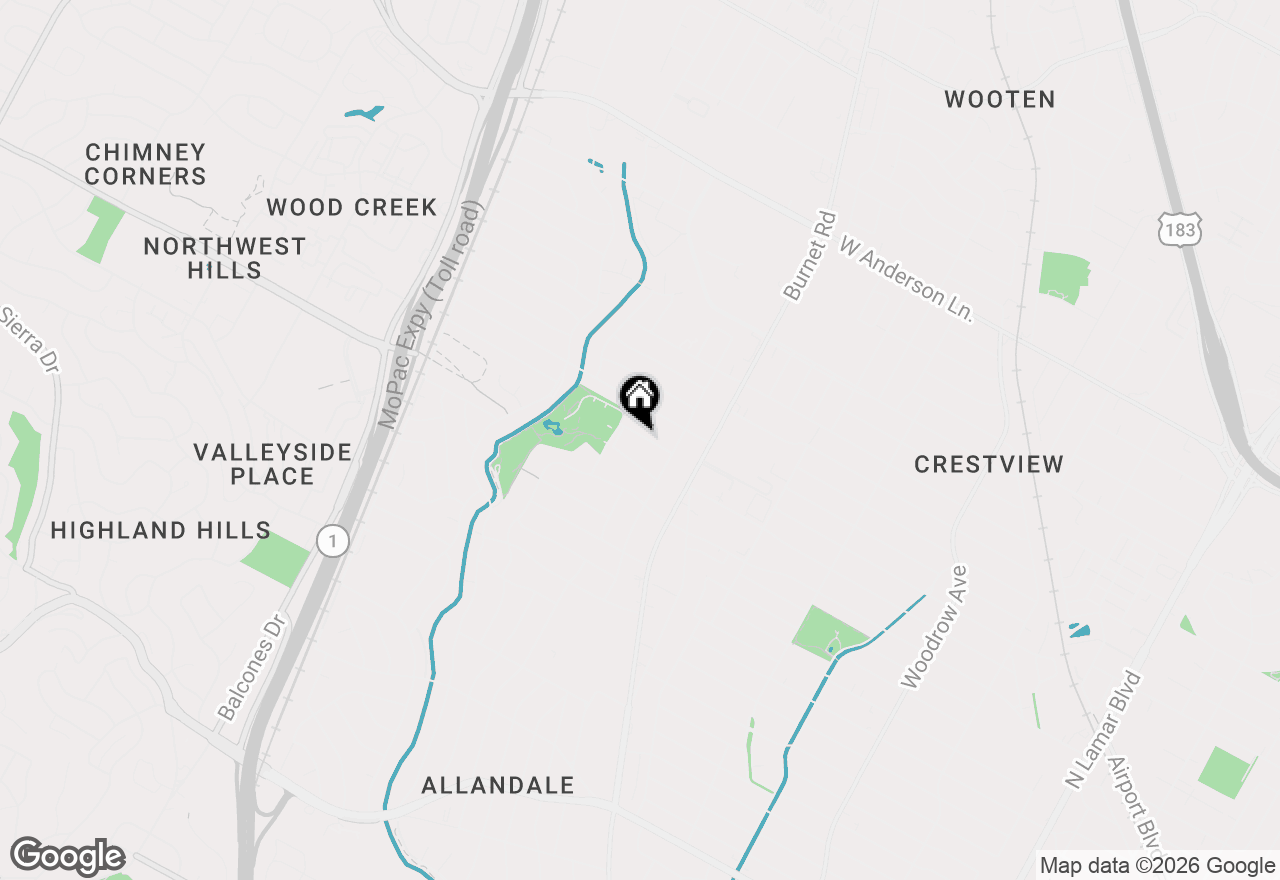 Map of 2603 Albata Ave, Austin, TX 78757