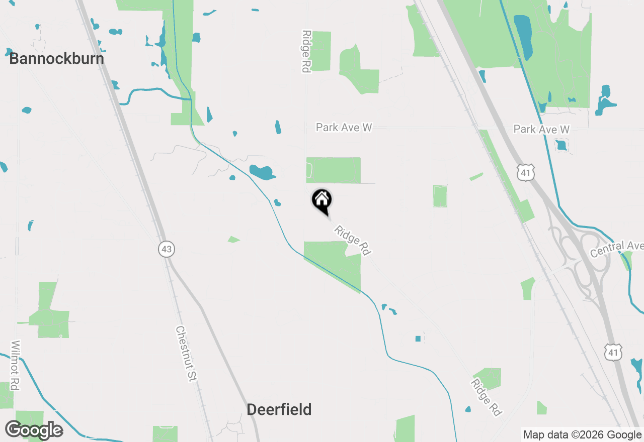 Map of 1700 Ridge Road, Highland Park, IL 60035