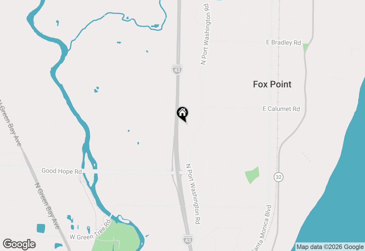 Map of 7459 N Chadwick Rd, Glendale, WI 53217