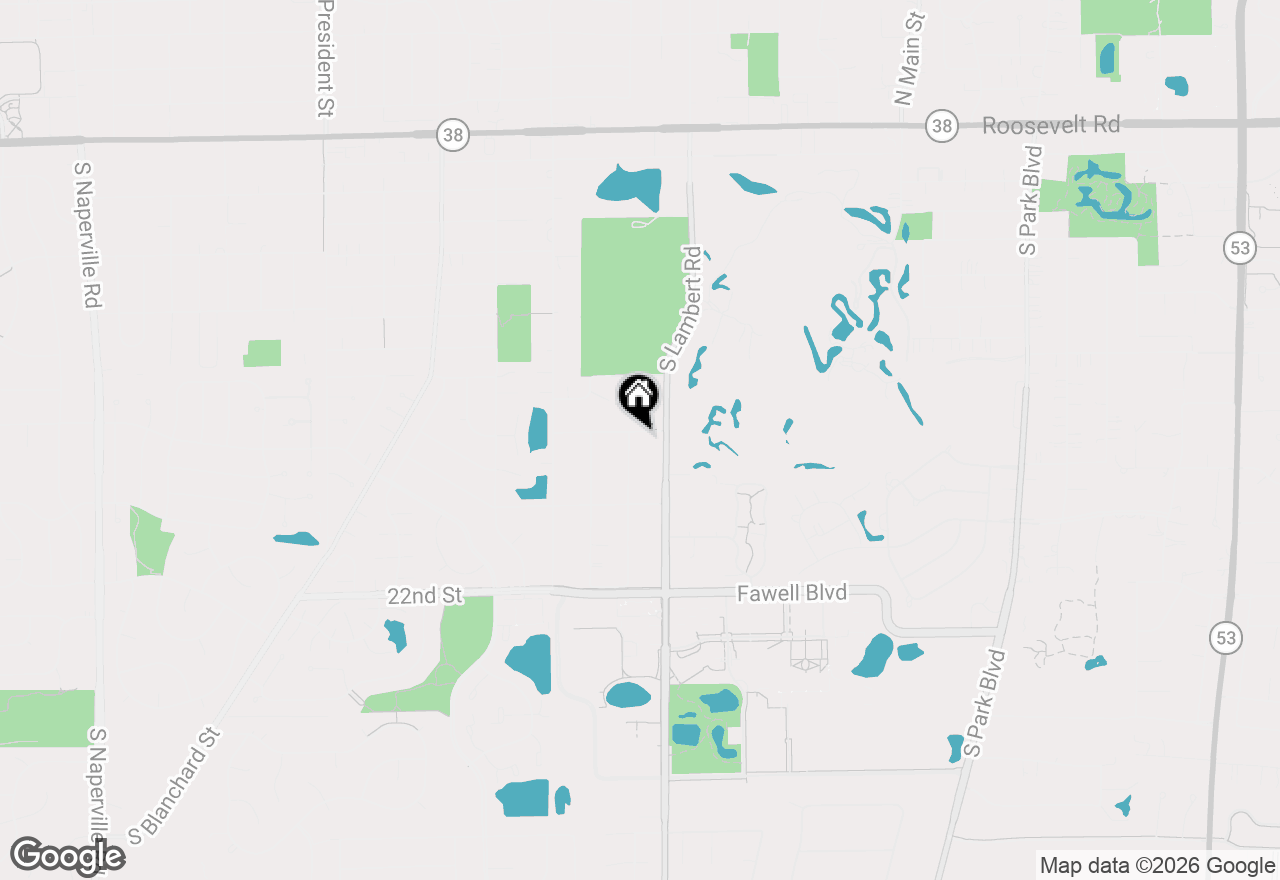 Map of 261 S Kenilworth Avenue, Glen Ellyn, IL 60137