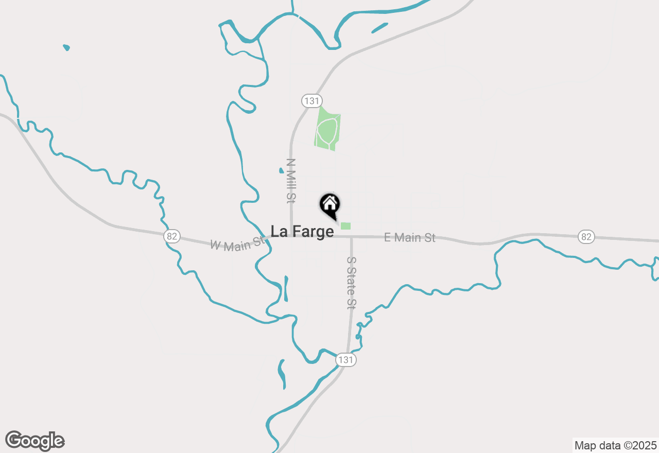 Map of 106 N Silver St, La Farge, WI 54639