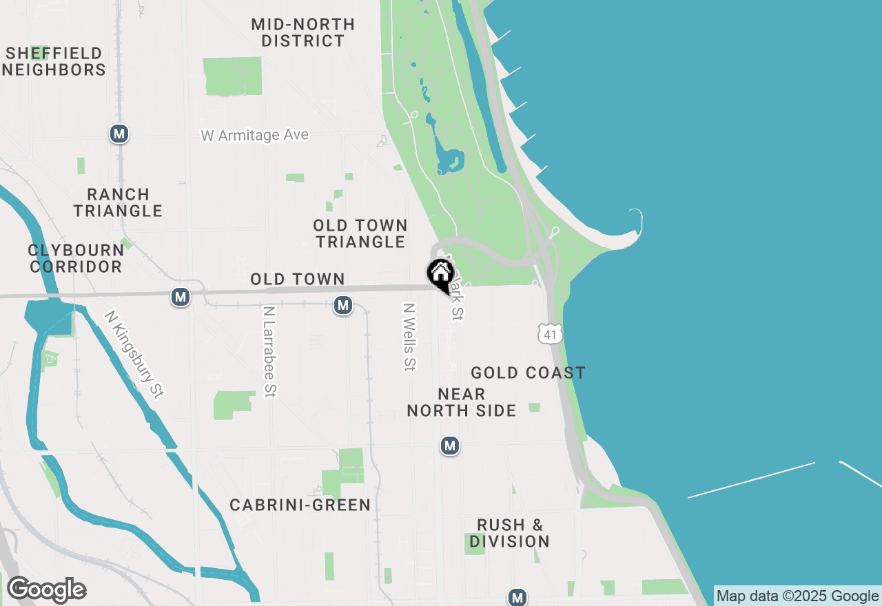 Map of 1560 N Sandburg Terrace #406J, Chicago, IL 60610