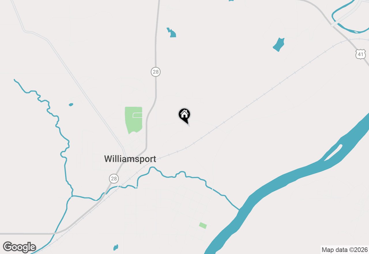 Map of 447 E 4th Street, Williamsport, IN 47993