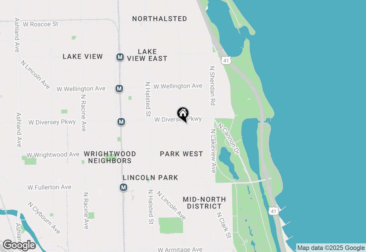Map of 2714 N Lehmann Court #1S, Chicago, IL 60614