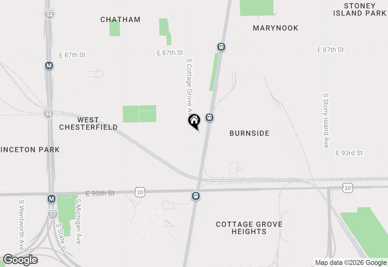 Map of 9143 S Cottage Grove Avenue #-B, Chicago, IL 60619