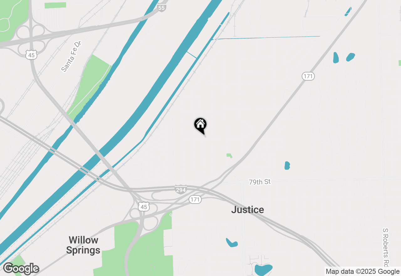 Map of 8930 W 76th Place, Justice, IL 60458