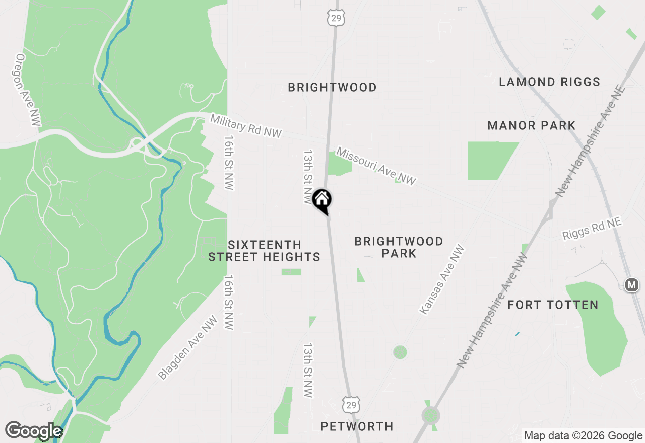 Map of 1210 Kennedy Street Nw, Washington, DC 20011